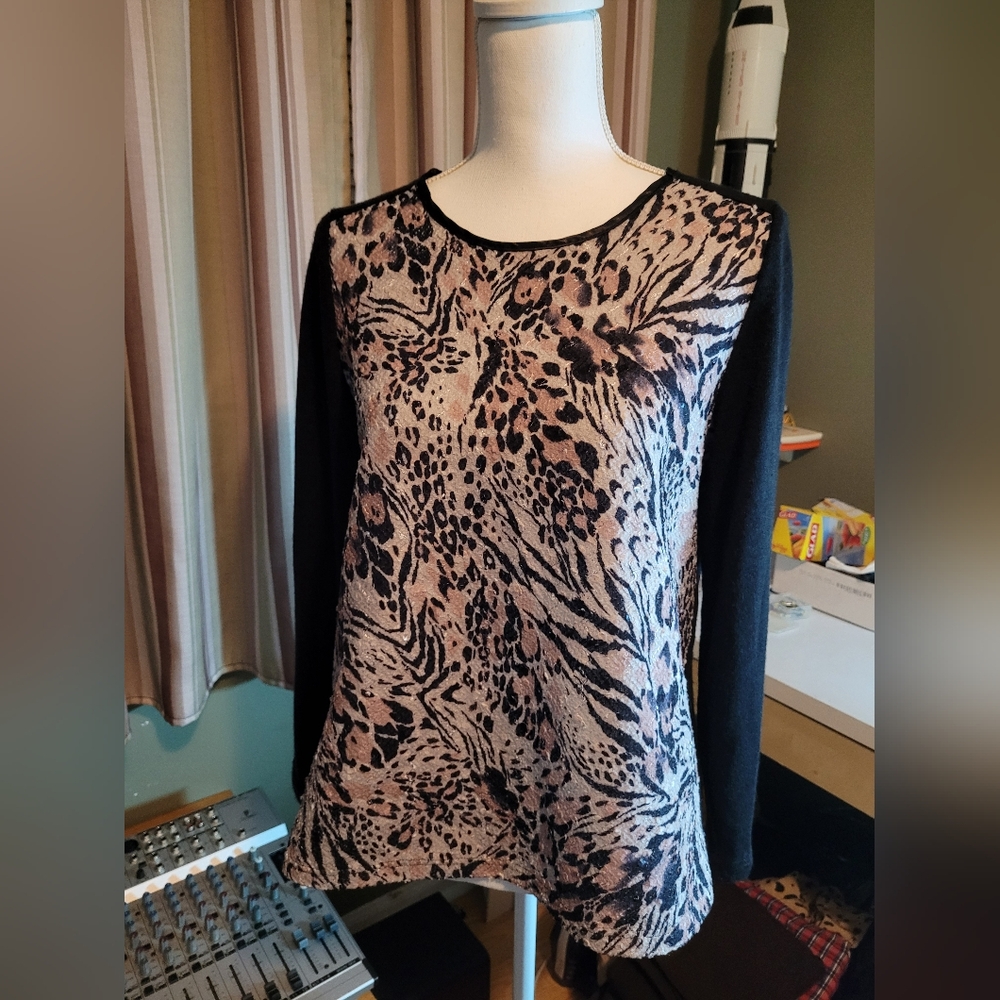 C.D. Petites animal print sweater
